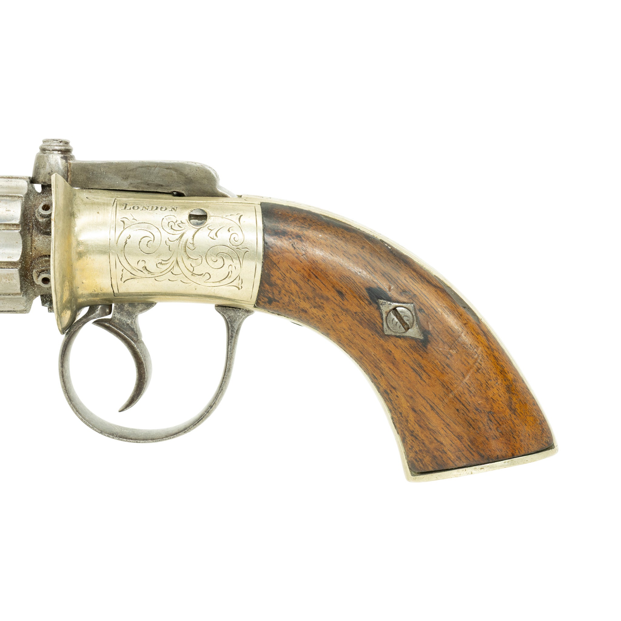 Cased James Beattie Pepperbox Pistol