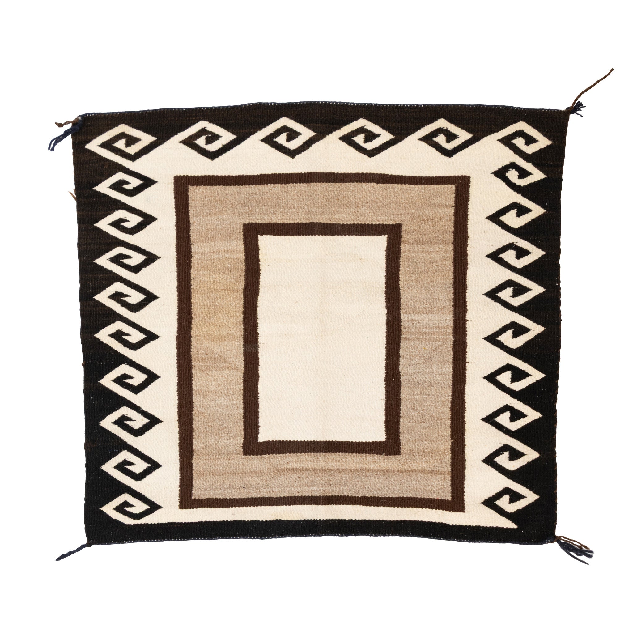 Navajo Two Grey Hills Saddle Blanket, Native, Weaving, Single Saddle Blanket