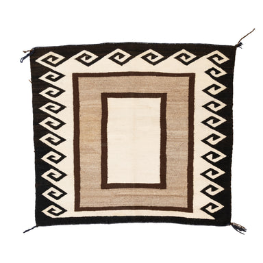 Navajo Two Grey Hills Saddle Blanket, Native, Weaving, Single Saddle Blanket