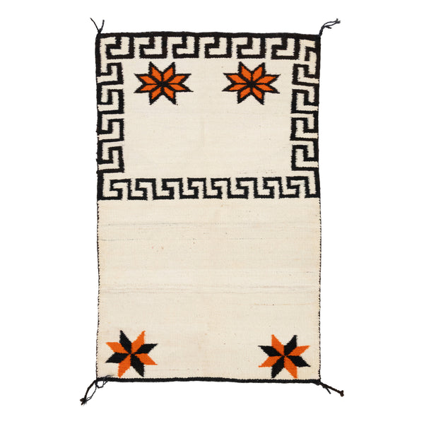 Navajo Crystal Double Saddle Blanket, Native, Weaving, Single Saddle Blanket