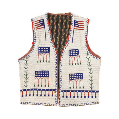 Sioux Patriotic Vest, Native, Garment, Vest