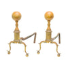 American Federal Brass & Wrought-Iron Andirons, Furnishings, Fireplace, Andiron