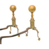 American Federal Brass & Wrought-Iron Andirons