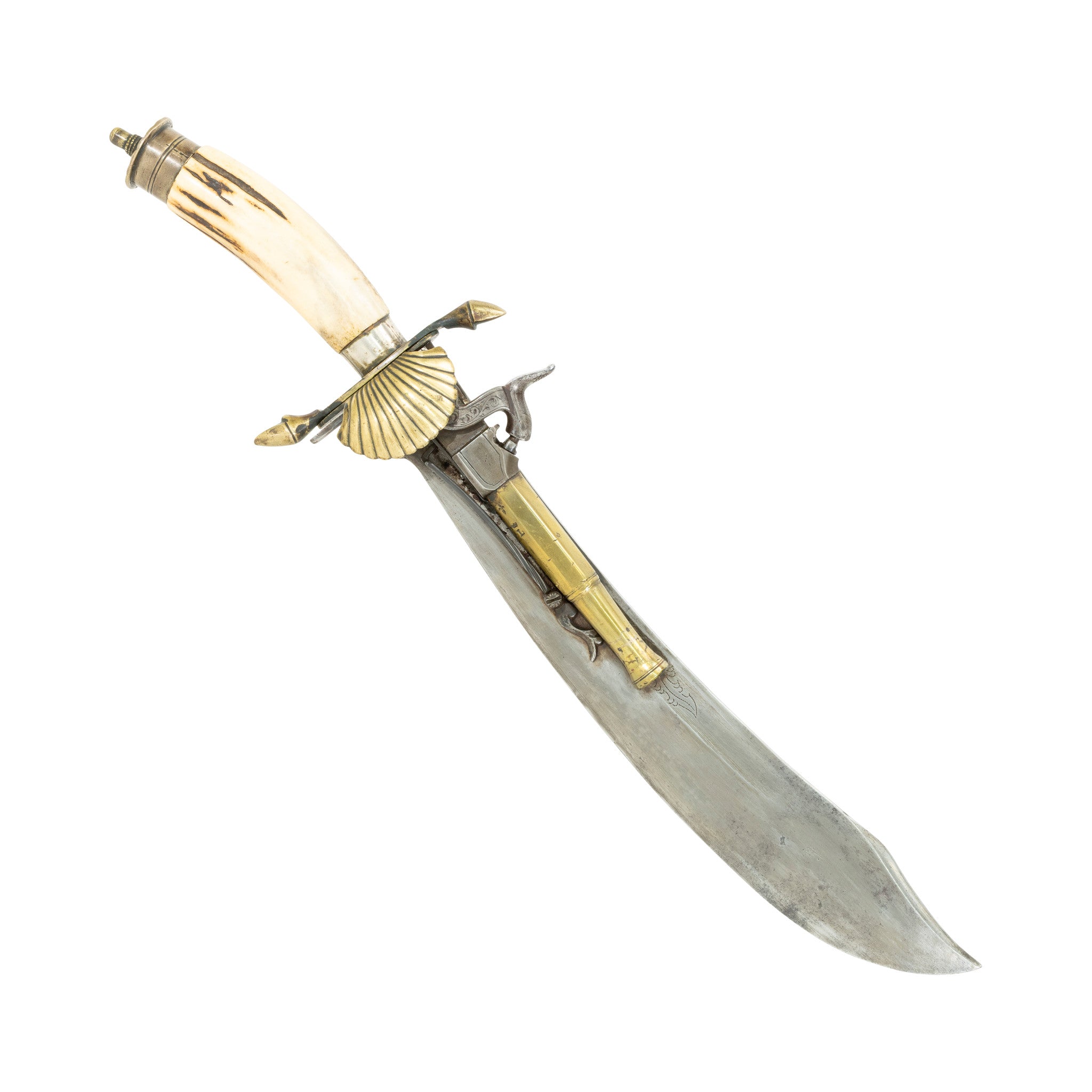 German Hirschfanger Percussion Pistol