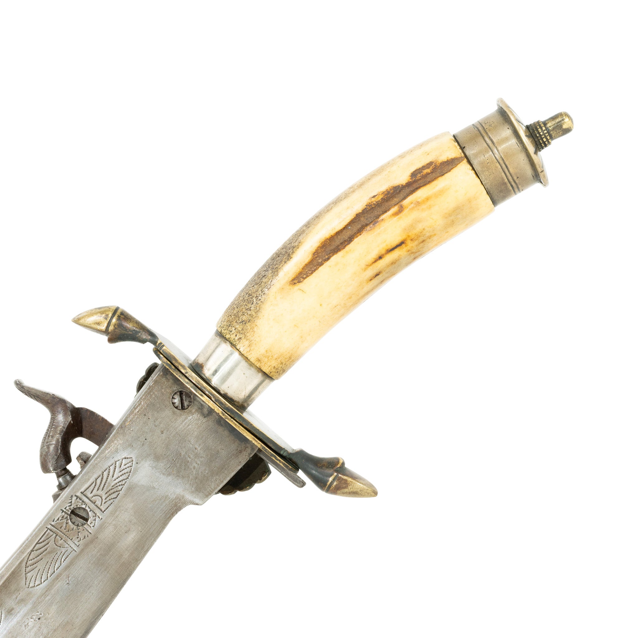 German Hirschfanger Percussion Pistol