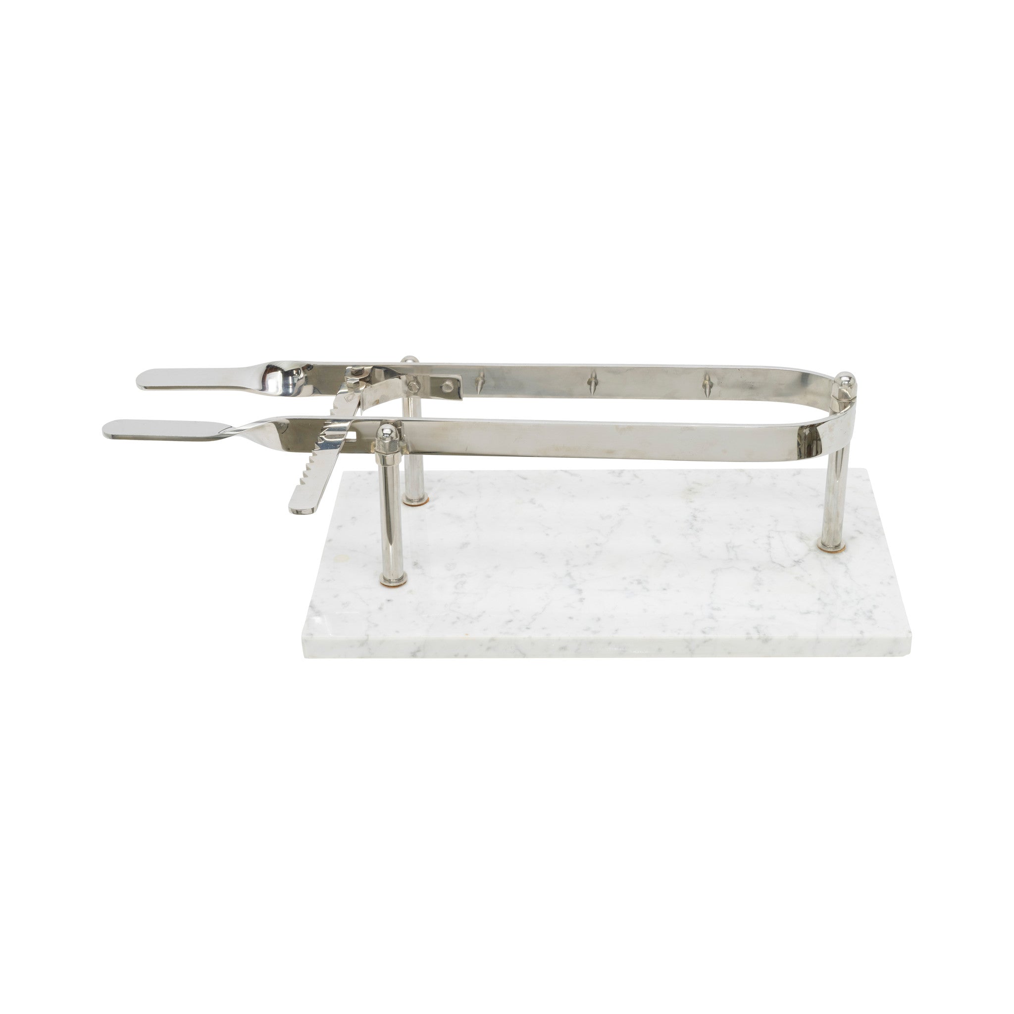 French Marble and Chrome Meat Holder