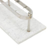 French Marble and Chrome Meat Holder