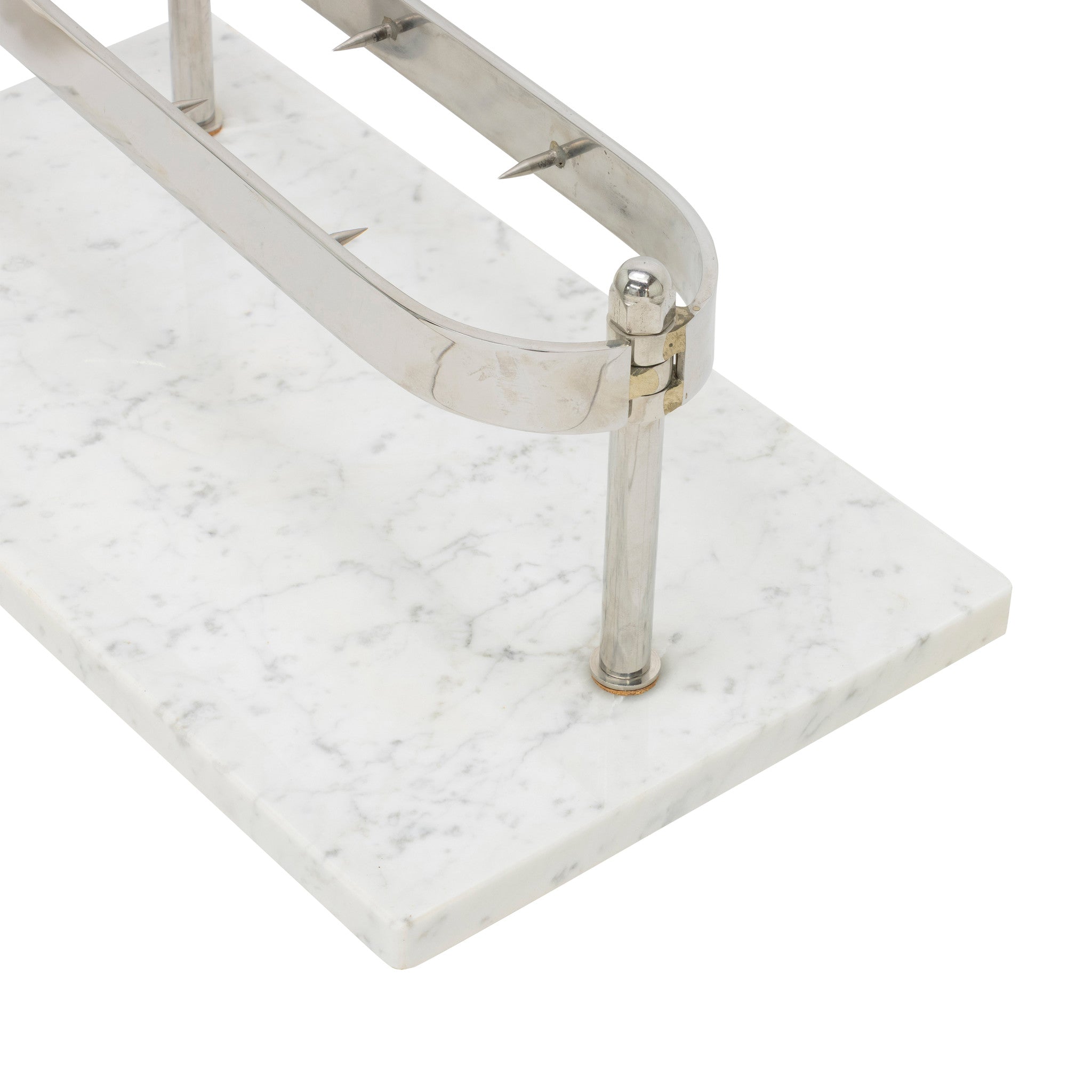French Marble and Chrome Meat Holder