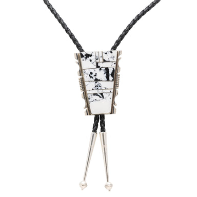 Navajo White Buffalo Turquoise Bolo, Jewelry, Bolo Necktie, Native