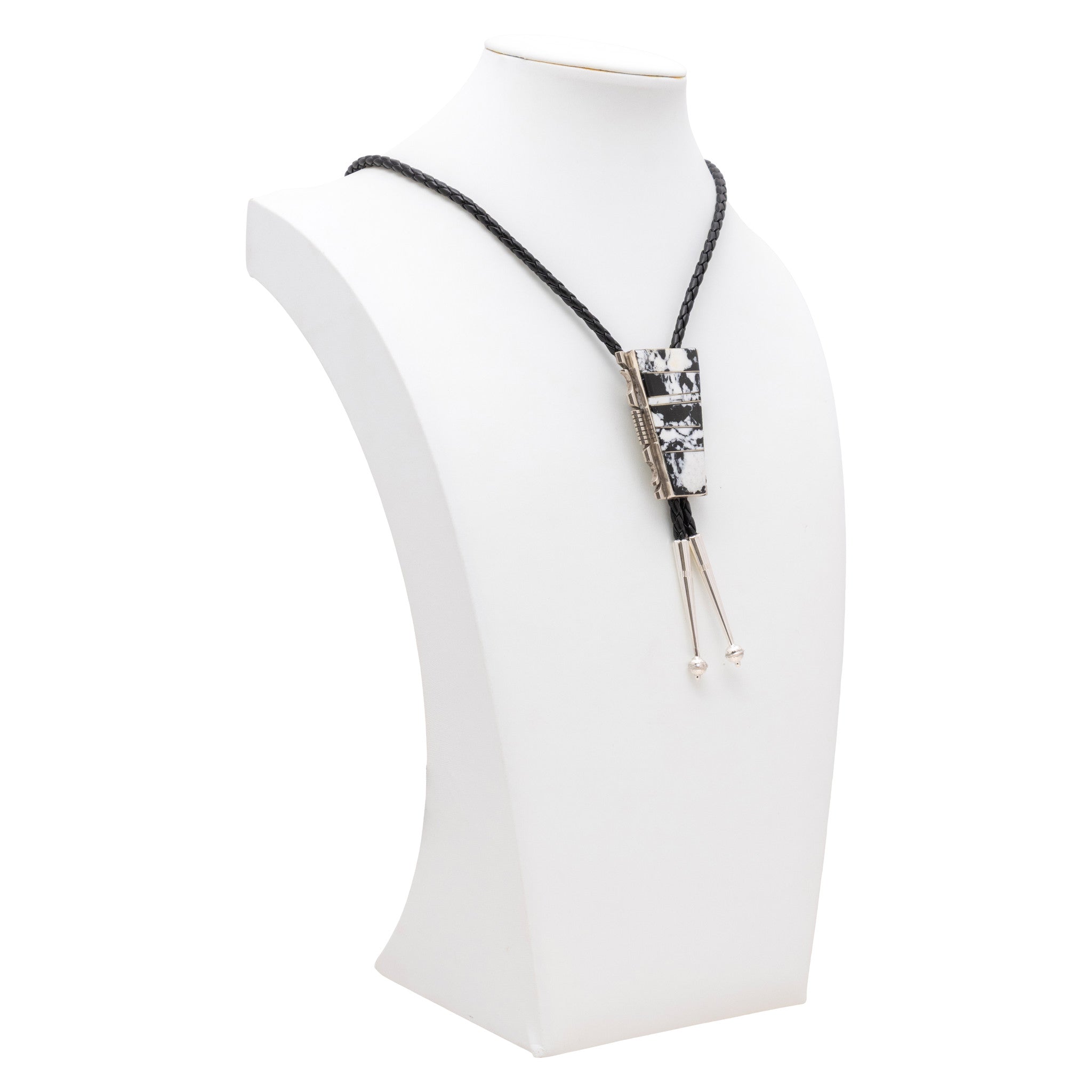 Navajo White Buffalo Turquoise Bolo
