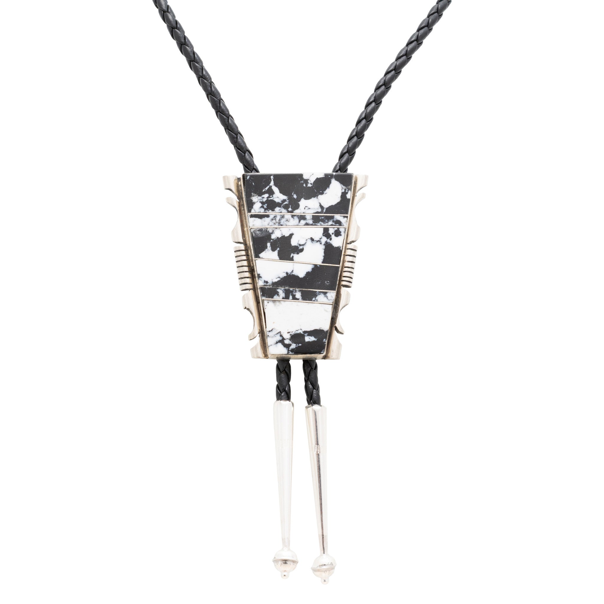 Navajo White Buffalo Turquoise Bolo, Jewelry, Bolo Necktie, Native