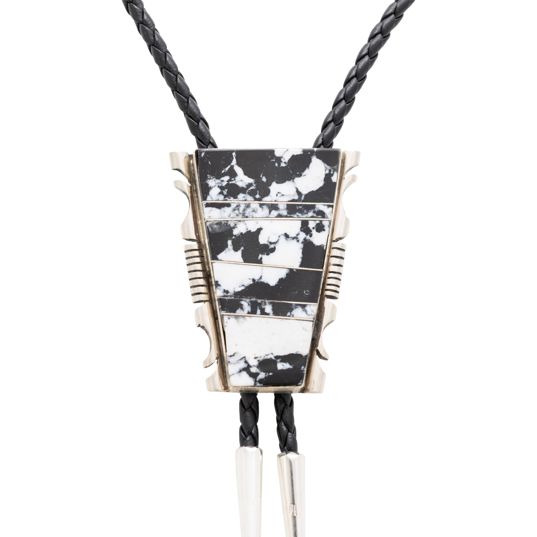 Navajo White Buffalo Turquoise Bolo