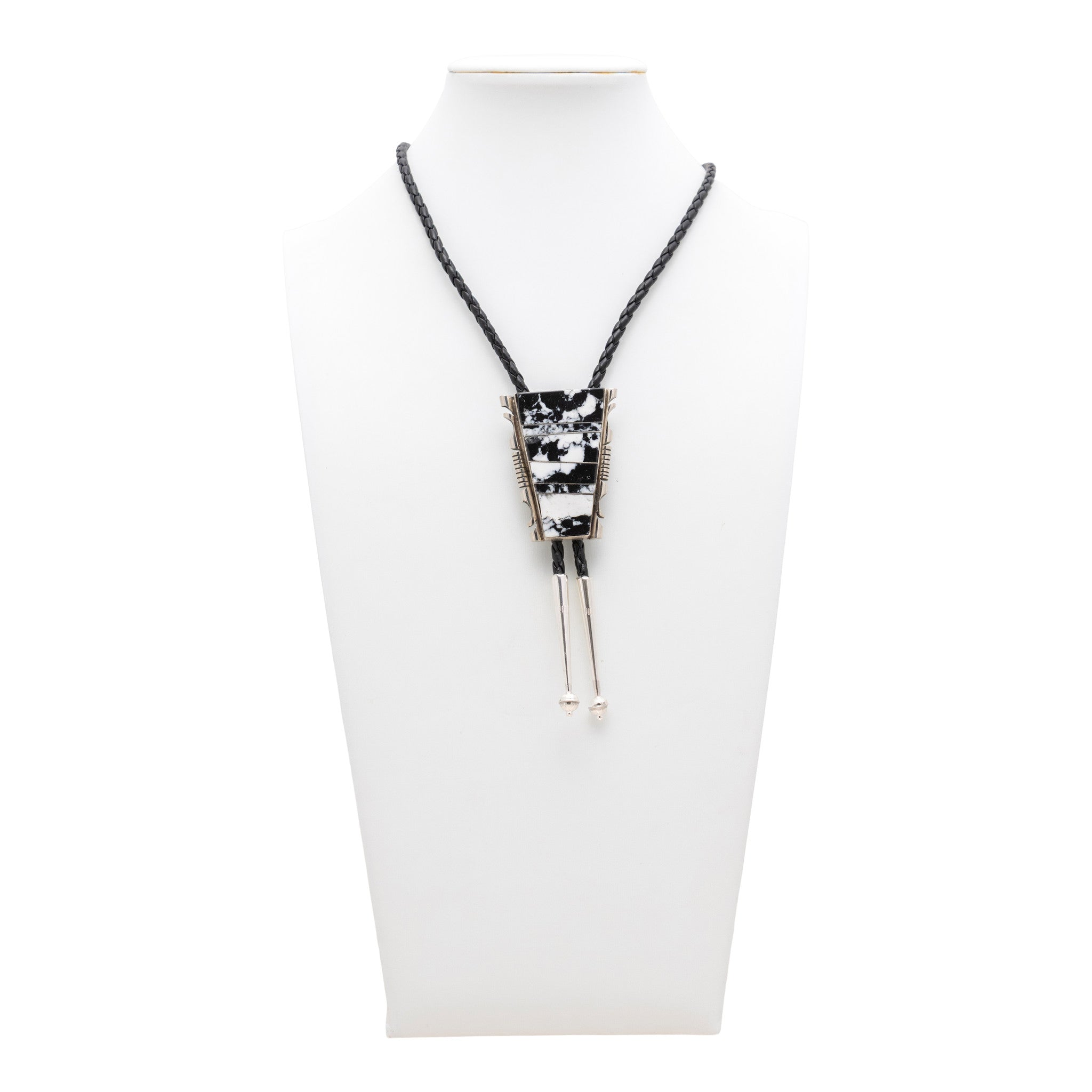 Navajo White Buffalo Turquoise Bolo