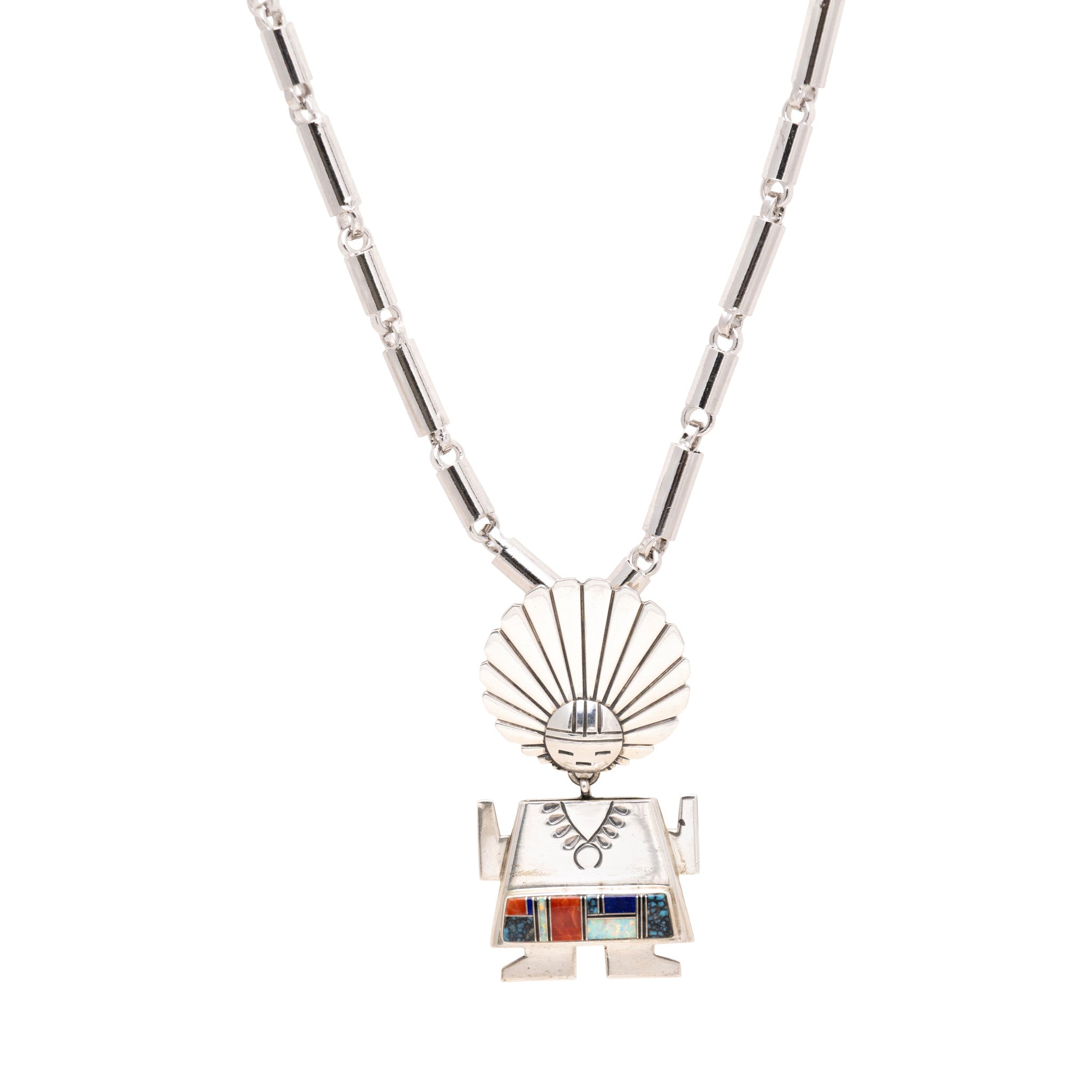 Navajo Kachina Inlay Necklace