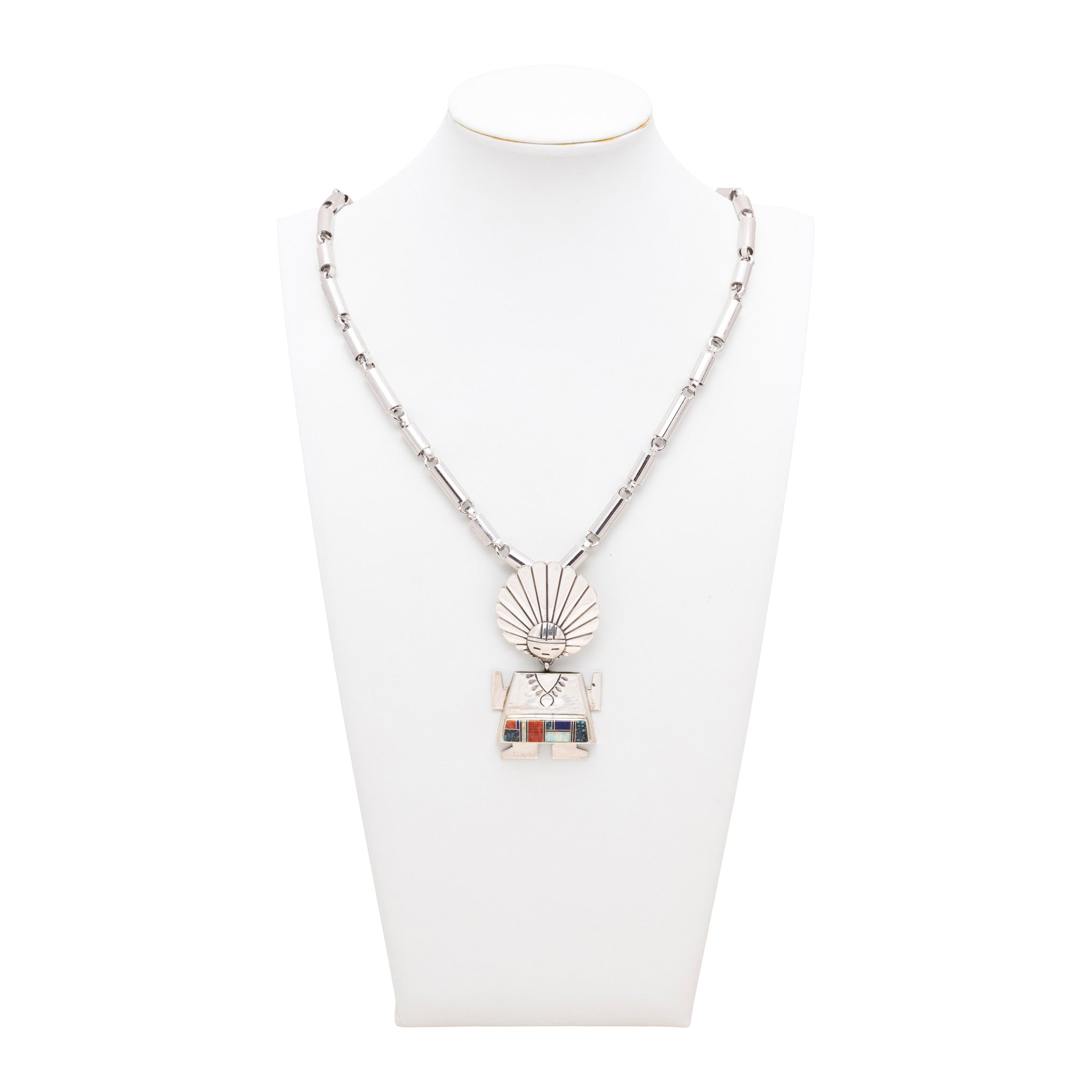 Navajo Kachina Inlay Necklace