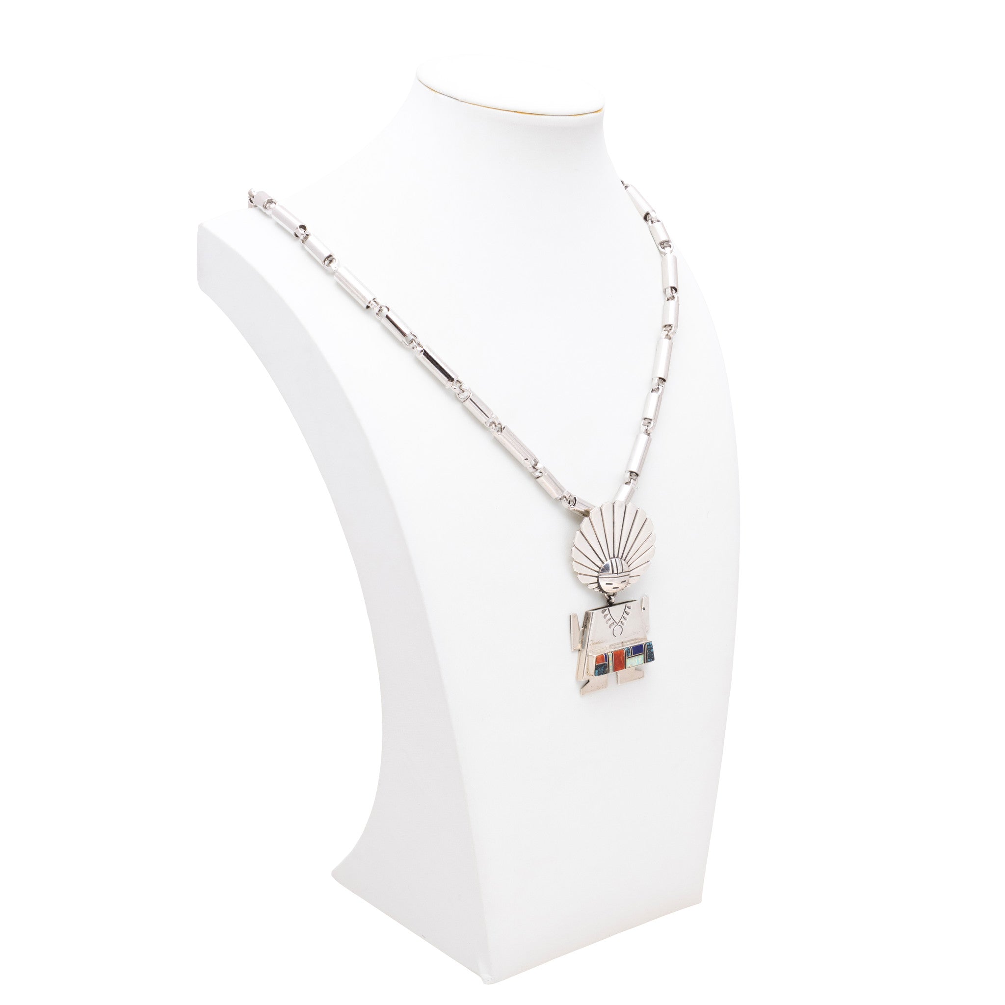 Navajo Kachina Inlay Necklace