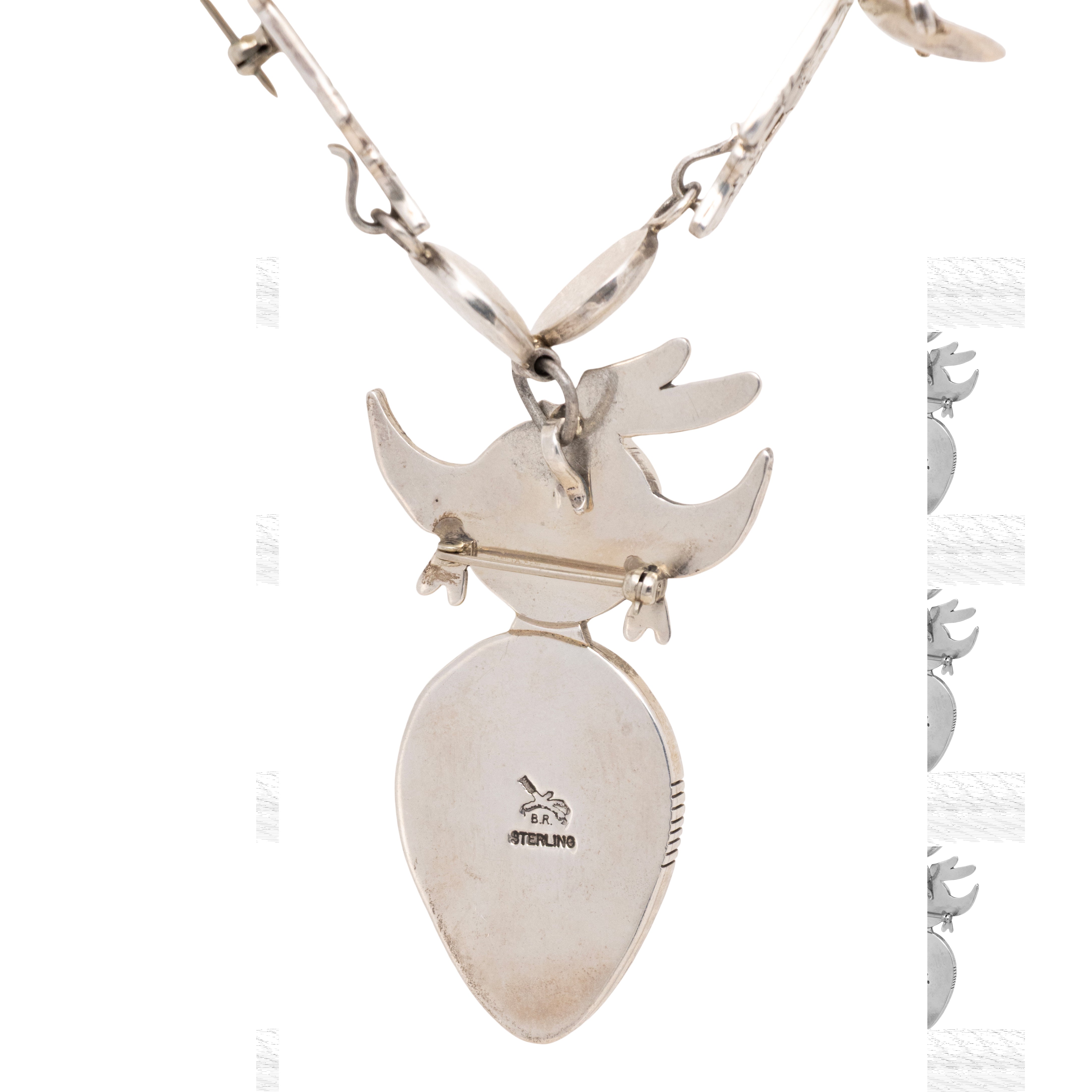 Navajo Sterling Kachina Necklace