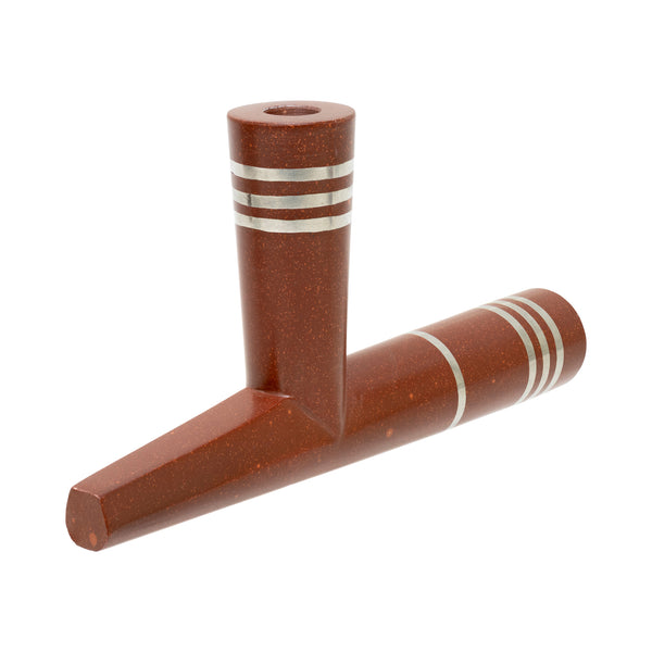 Catlinite T Pipe, Native, Pipe, Catlinite