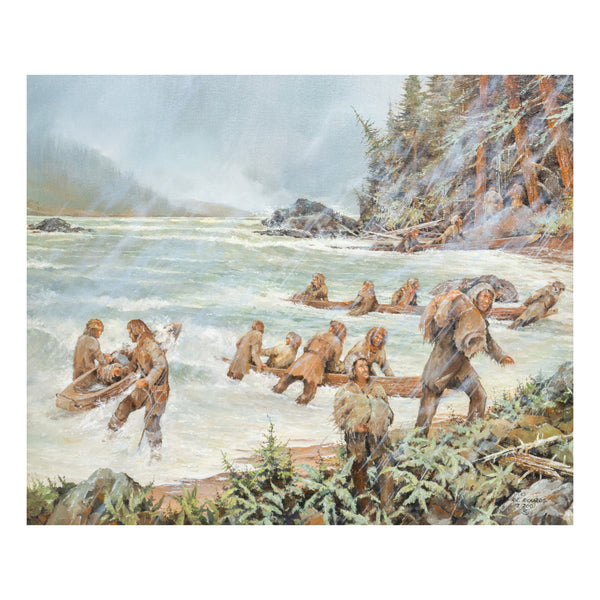 Lewis & Clark in Search of Shelter by Robert L. Rickards, Fine Art, Painting, Western
