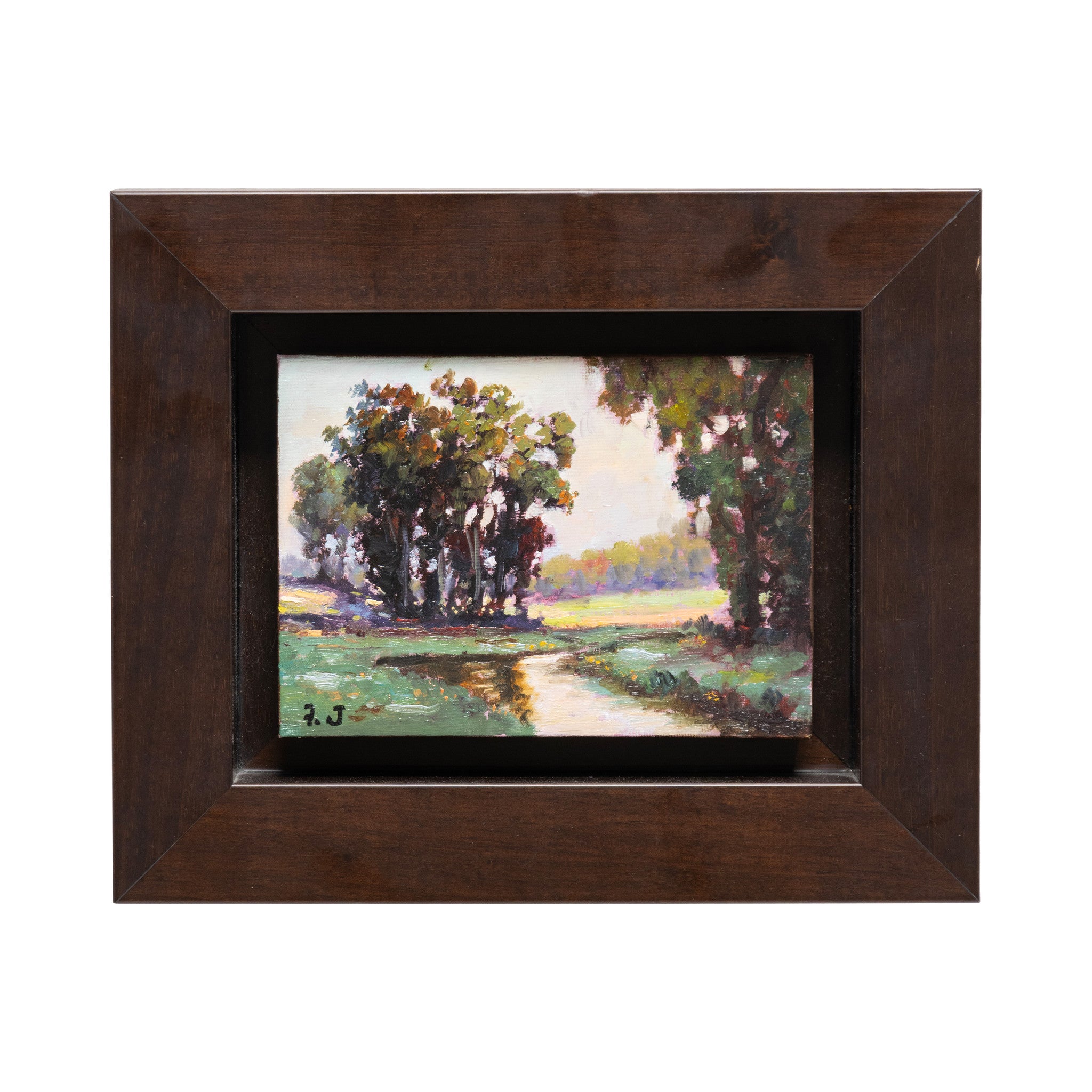 Stream through the Meadow Painting, Fine Art, Painting, Landscape