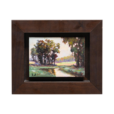 Stream through the Meadow Painting, Fine Art, Painting, Landscape