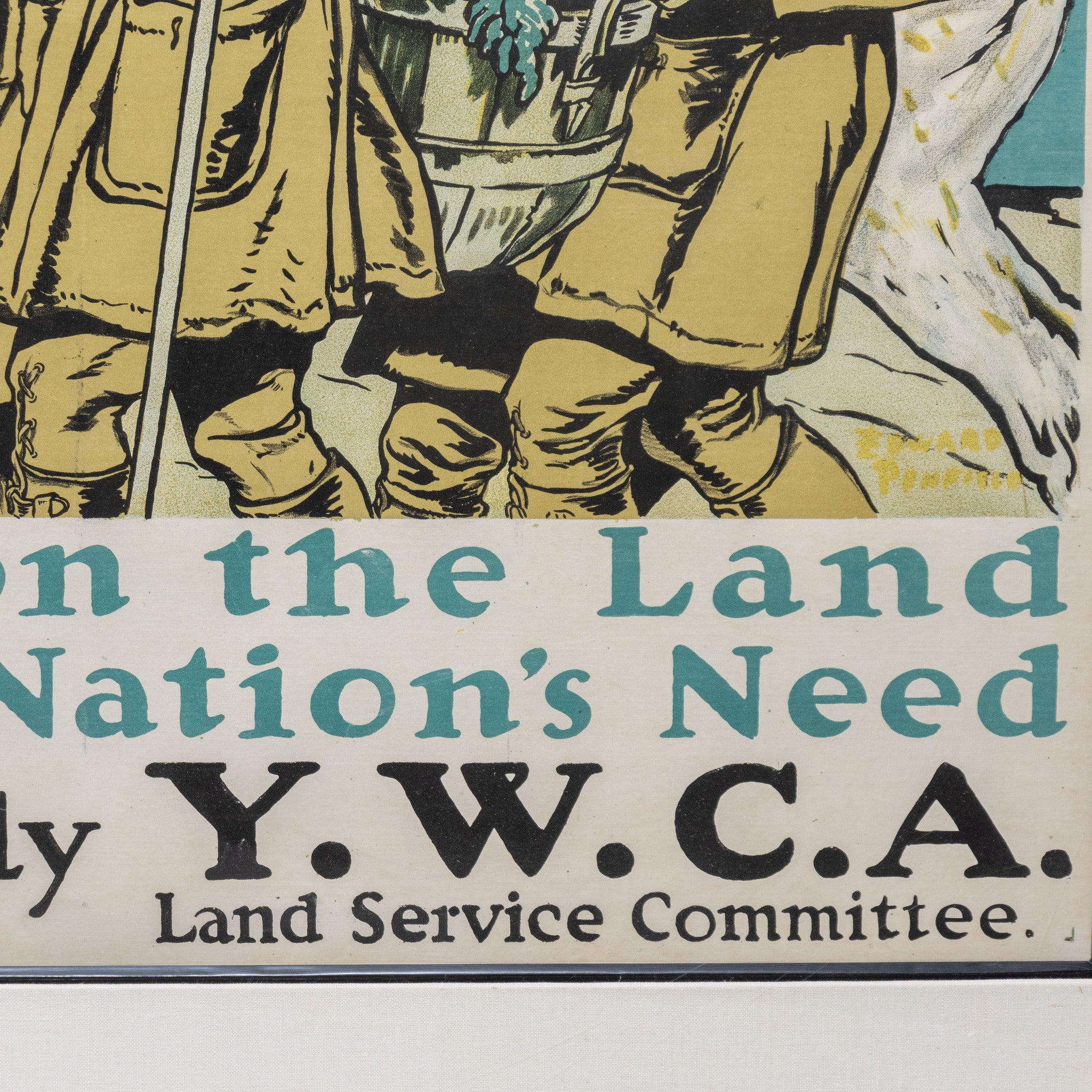 WWI Edward Penfield Land Service Committee Lithograph