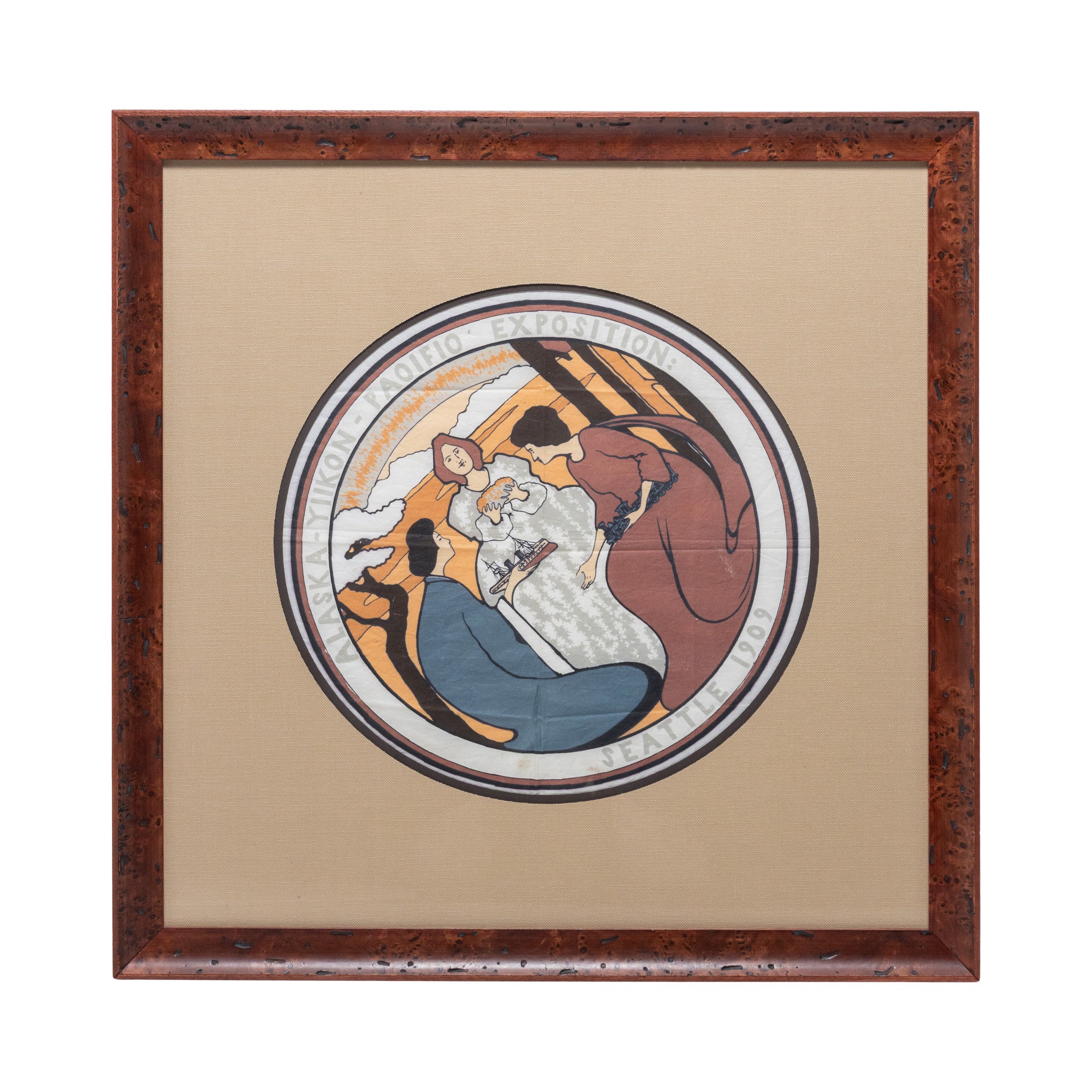 Alaska-Yukon-Pacific 1909 Exposition Painted Fabric Print, Fine Art, Print, Other