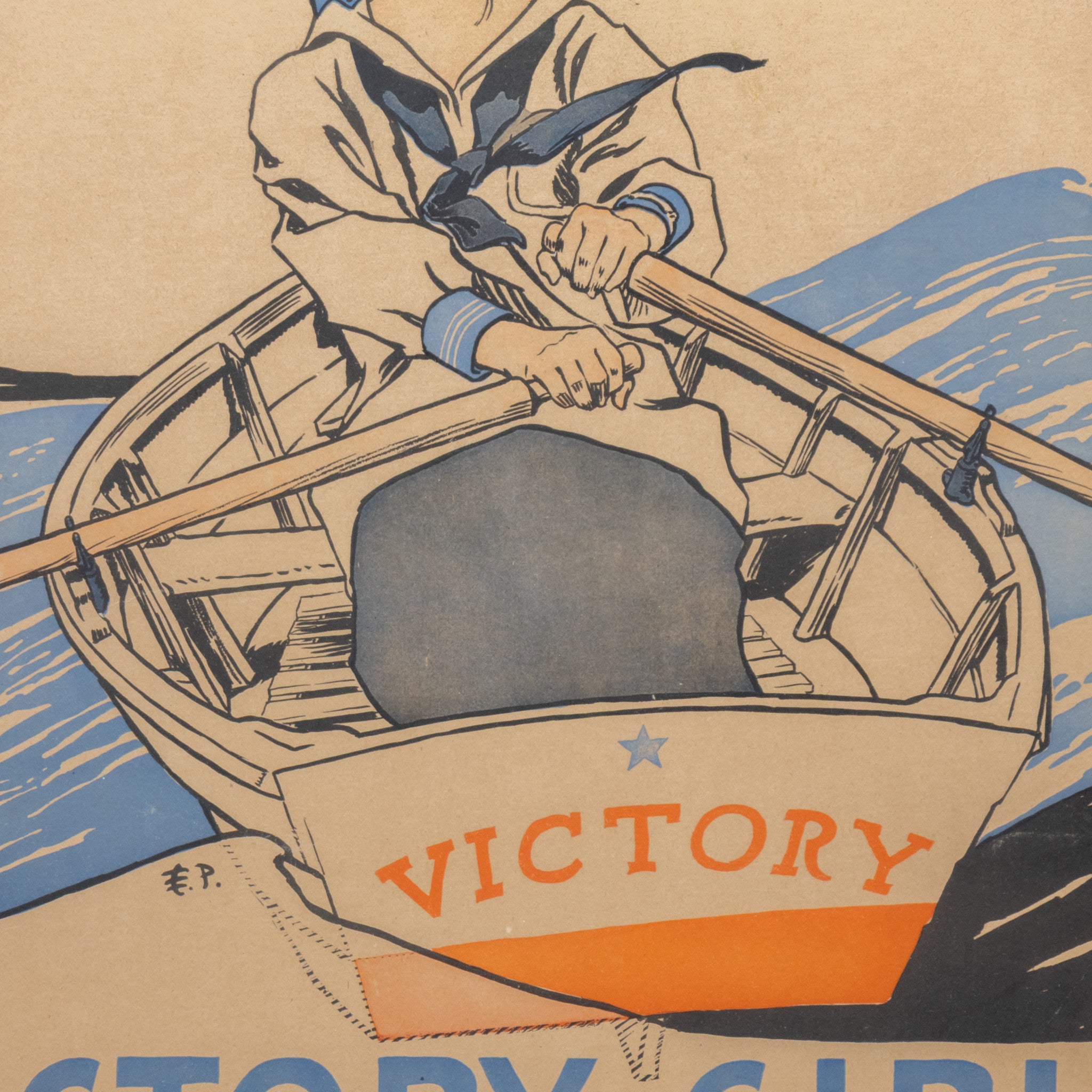 WWI Edward Penfield Victory Girls UWWC Lithograph