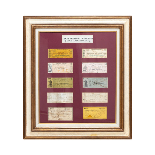 Texas Republic and American Civil War Treasury Warrants, Western, Law Enforcement, Other