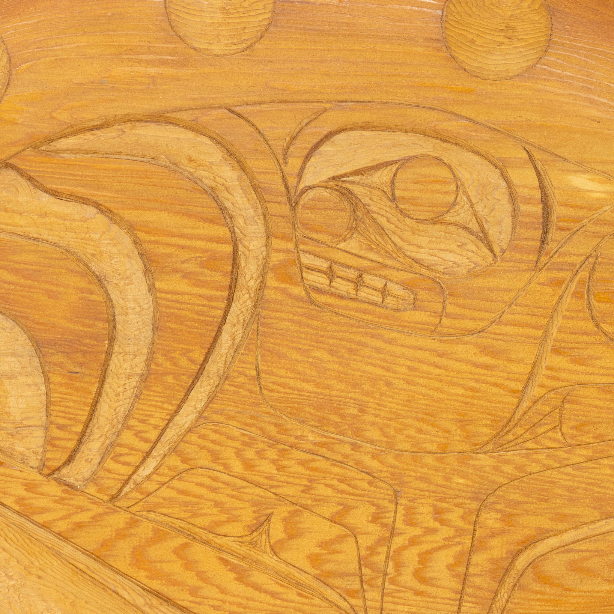 Tlingit White Cedar Salmon Carving