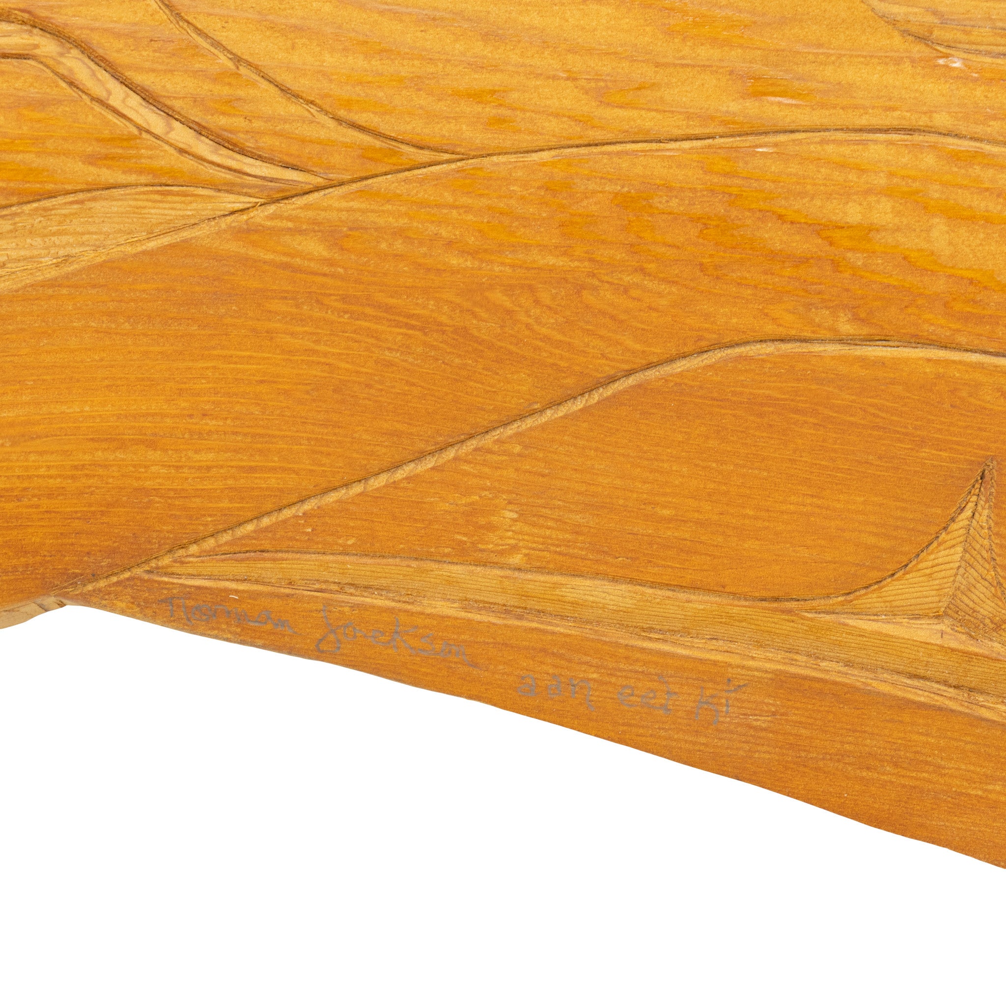Tlingit White Cedar Salmon Carving