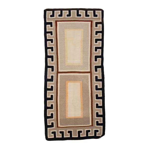 Navajo Crystal Saddle Blanket, Native, Weaving, Single Saddle Blanket