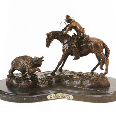 Double Trouble by Frederic Remington, Fine Art, Bronze, Decorative