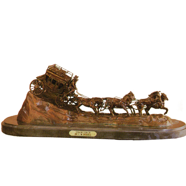 Stagecoach by Charles Russell, Fine Art, Bronze, Decorative