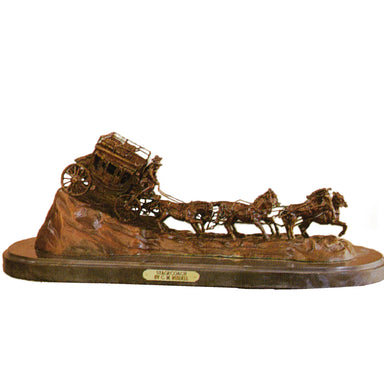 Stagecoach by Charles Russell, Fine Art, Bronze, Decorative