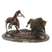 Double Buffalo Hunt by Charles Russell, Fine Art, Bronze, Decorative