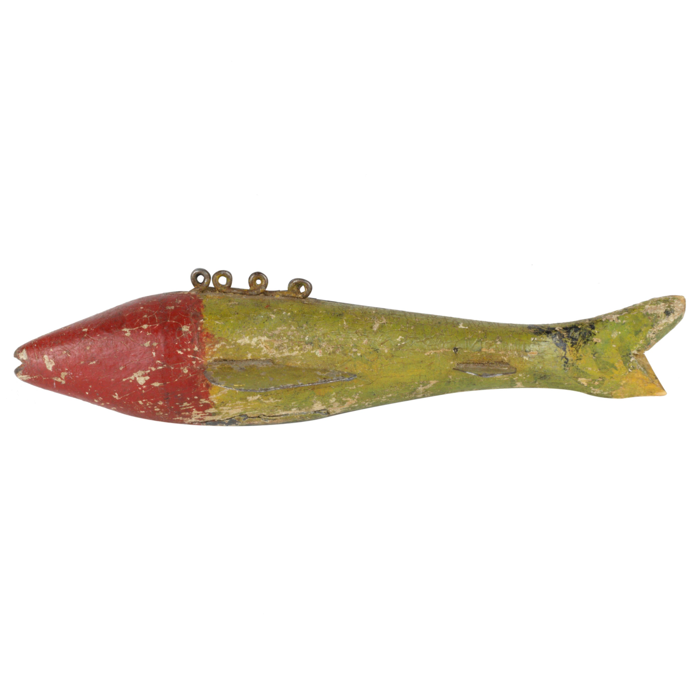 Spear Fishing  Decoy With Wood Carved Tail, Sporting Goods, Fishing, Decoy