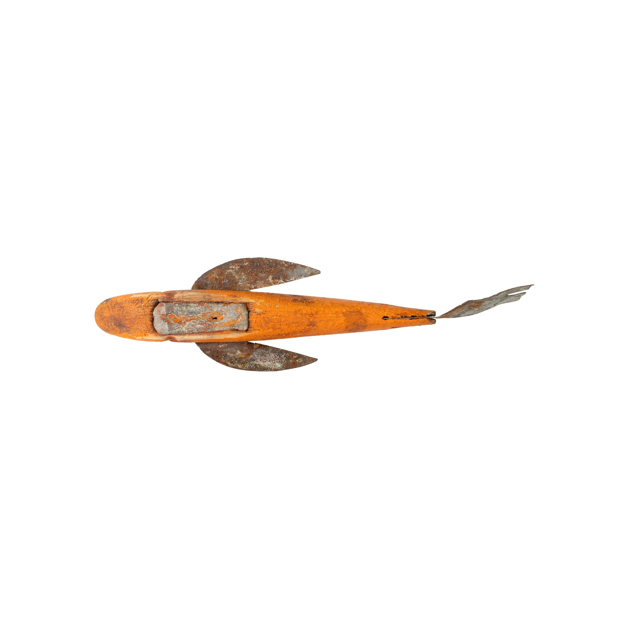 Old Orange Spear Fishing  Decoy