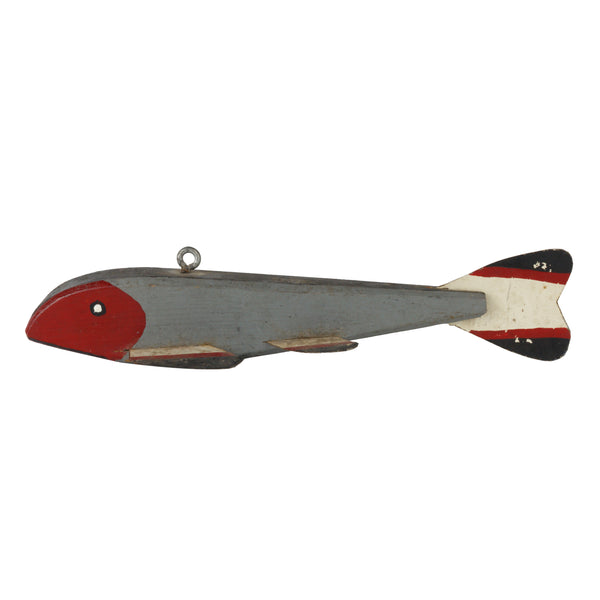 Red, White and Black with Silver Spear Fishing  Decoy, Sporting Goods, Fishing, Decoy