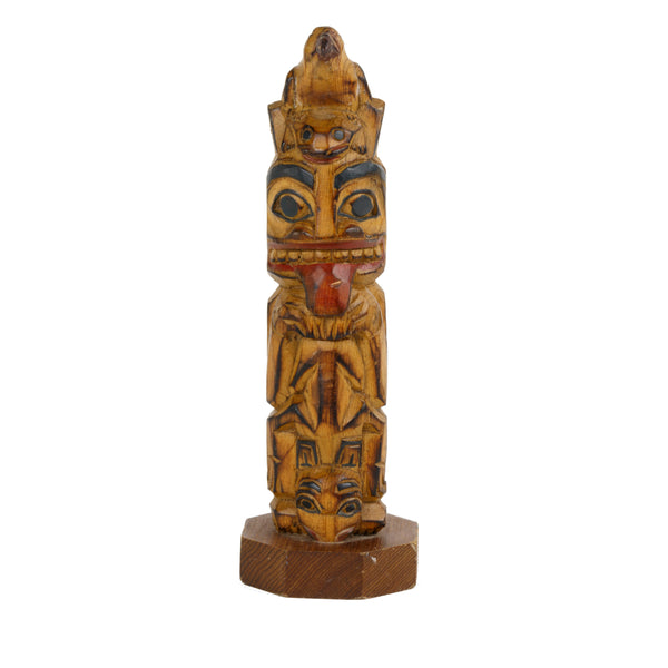 Alaska Black Diamond Northwest Coast Style Totem, Native, Carving, Totem Pole