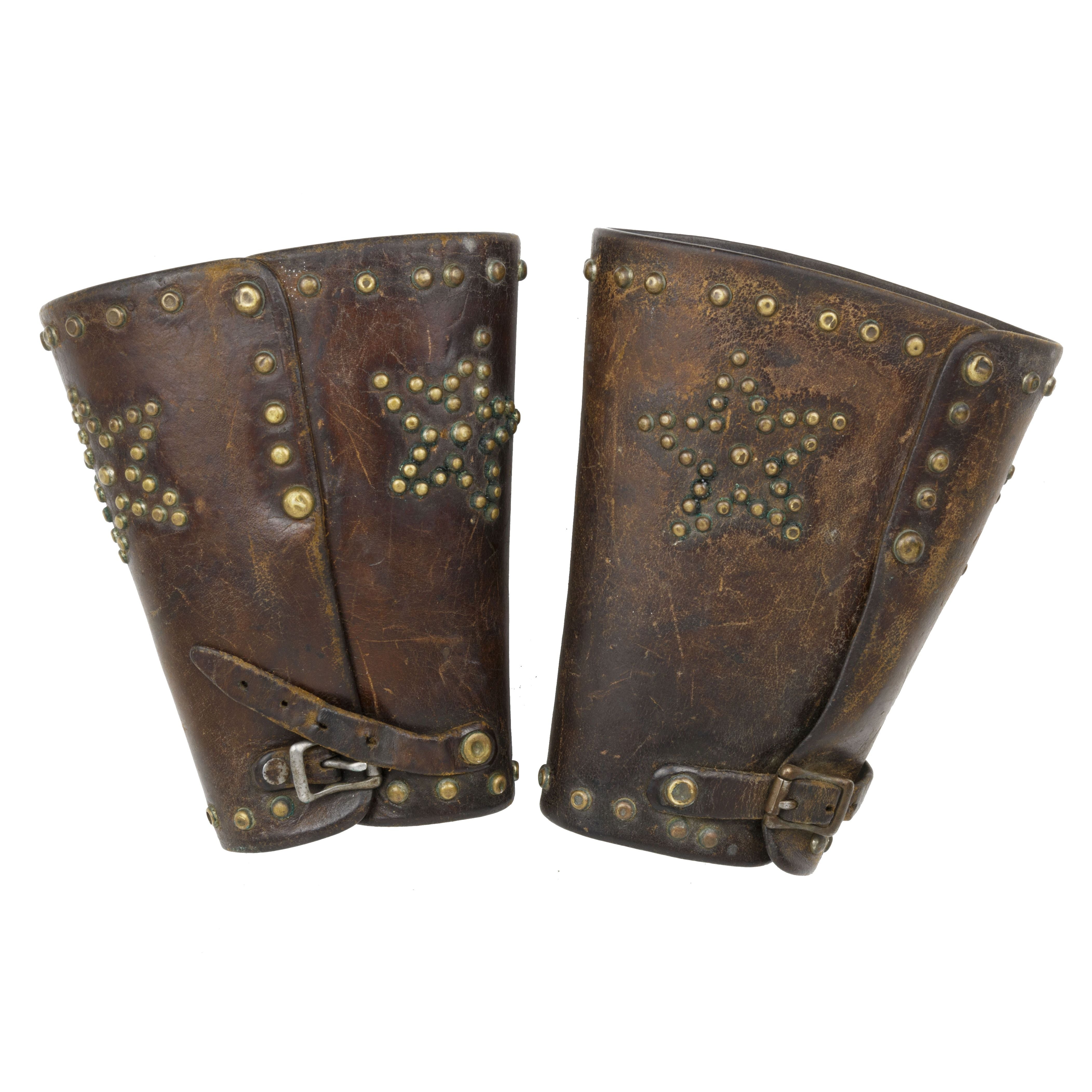 Brass Studded Cowboy Cuffs, Western, Garment, Cuffs