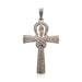 Diamond and Silver Cross Pendant, Jewelry, Necklace, Estate