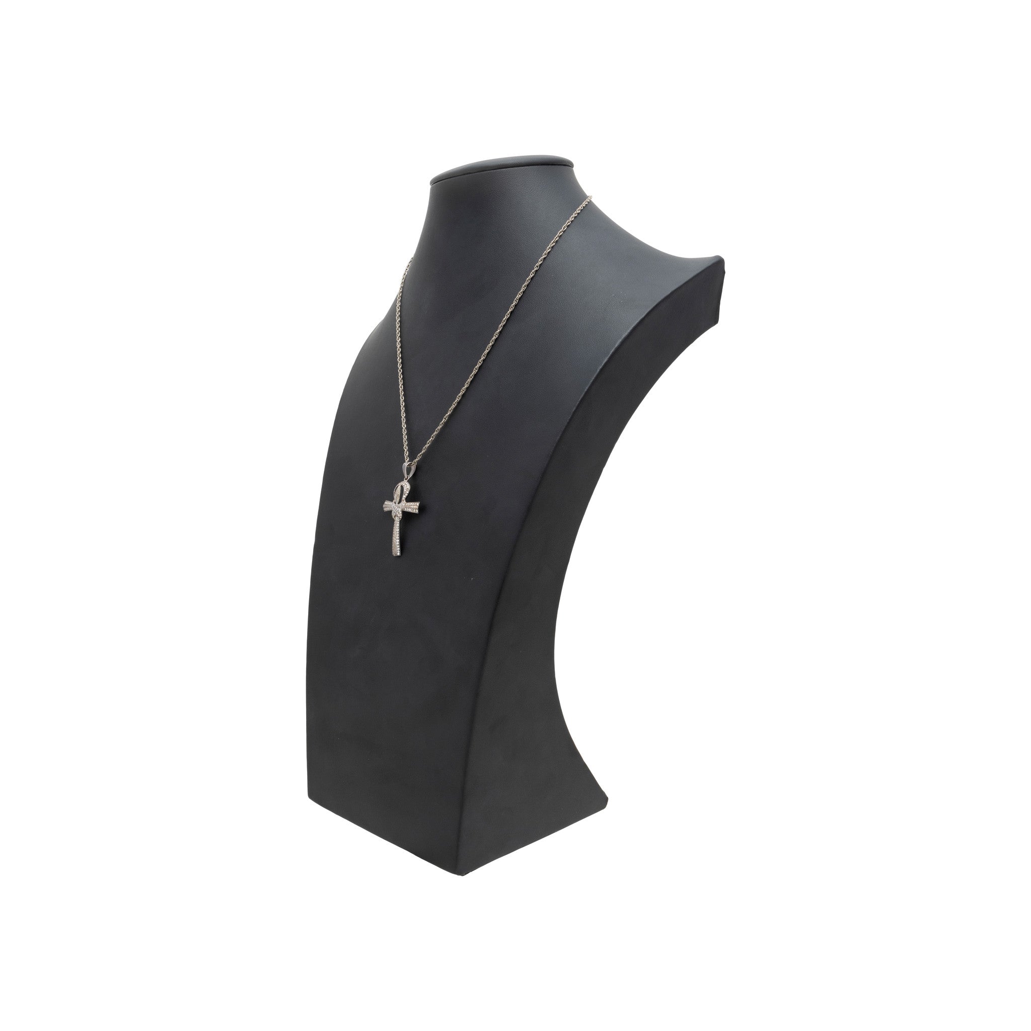 Diamond and Silver Cross Pendant