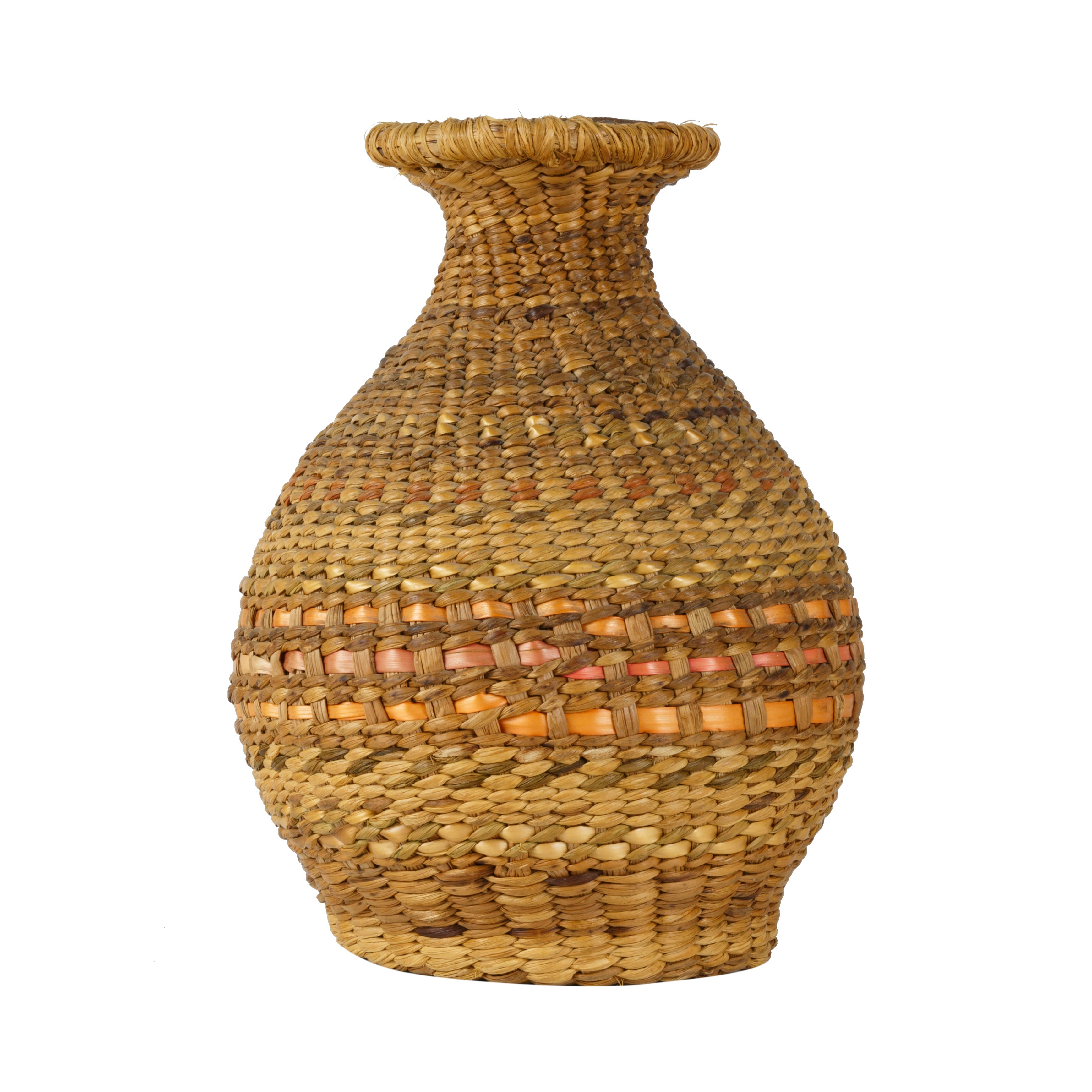 Makah/Nootka Basketry Jar, Native, Basketry, Vertical