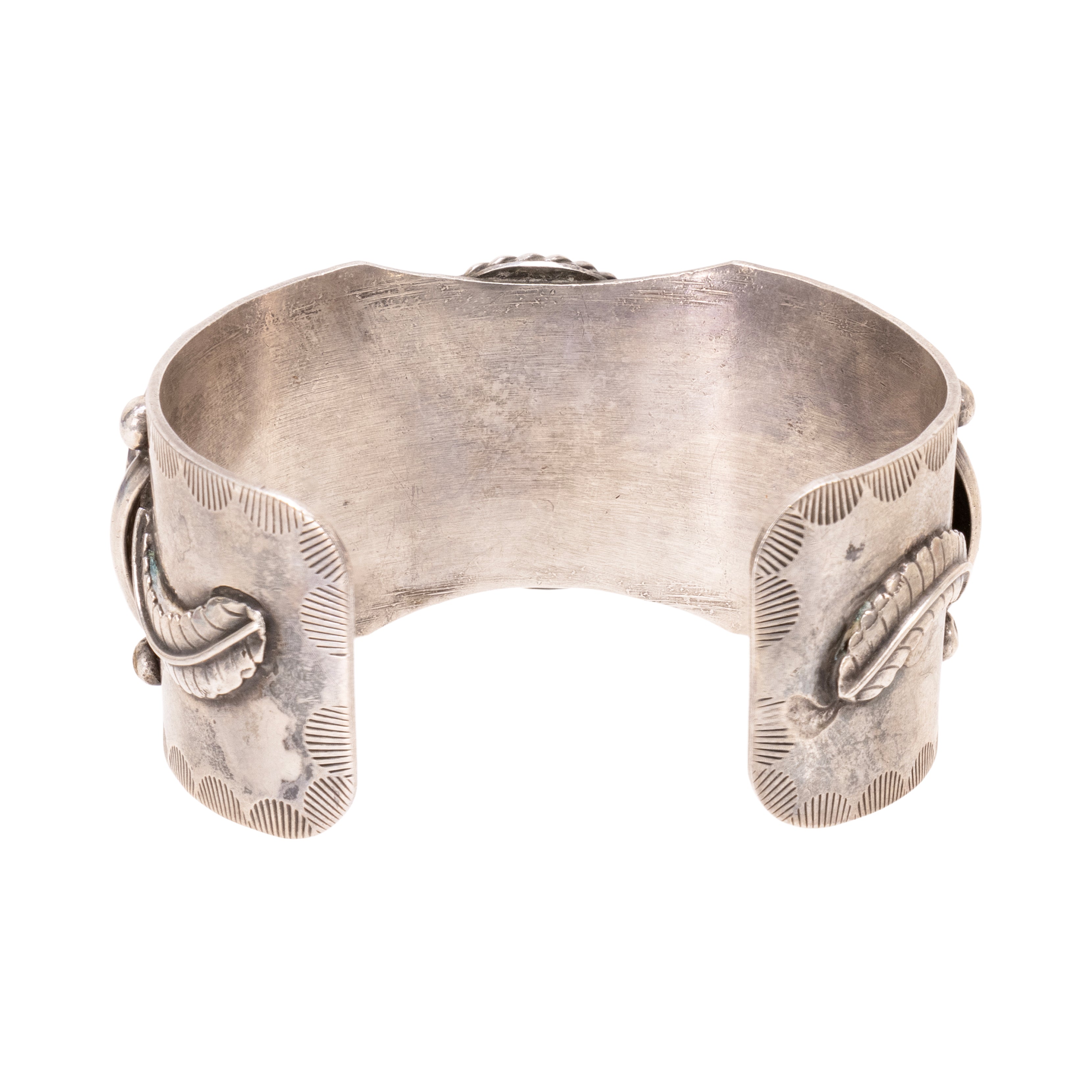 Three Stone Silver and Turquoise Bracelet