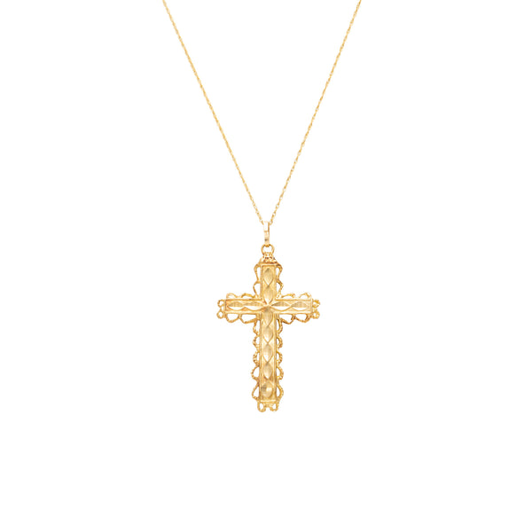 14K Gold Cross, Jewelry, Necklace, Estate