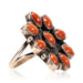 Coral Bead and Sterling Ring, Jewelry, Ring, Native