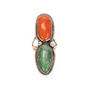 Turquoise and Coral Ring
