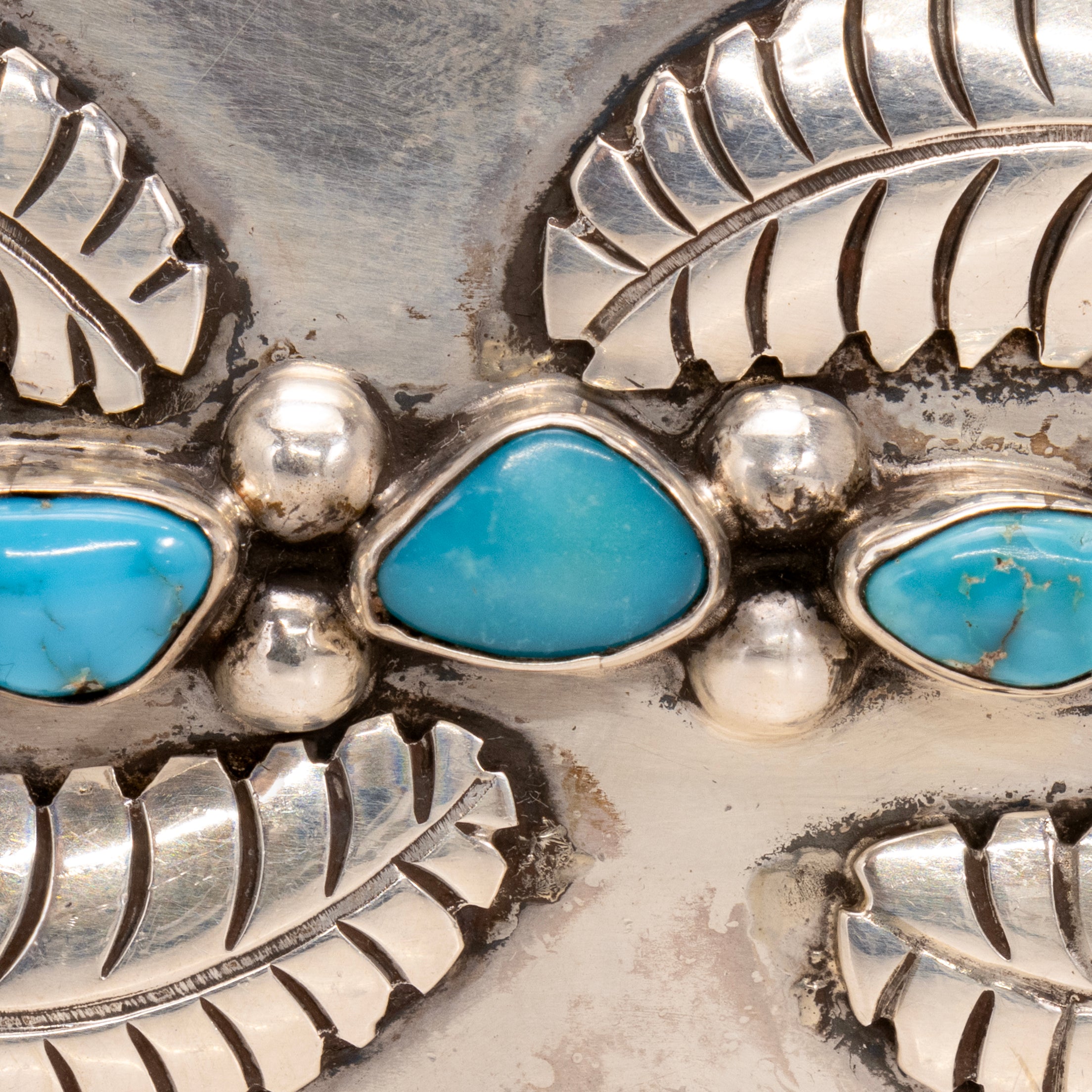 Turquoise and Feathers Buckle