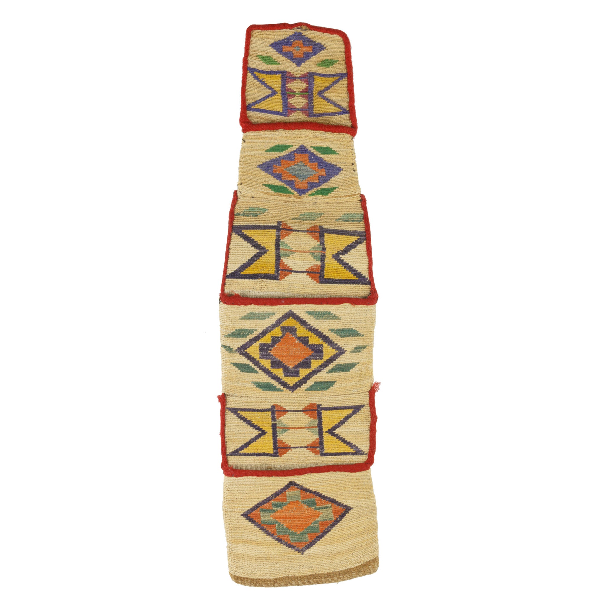 Nez Perce Corn Husk Wall Pocket, Native, Basketry, Corn Husk